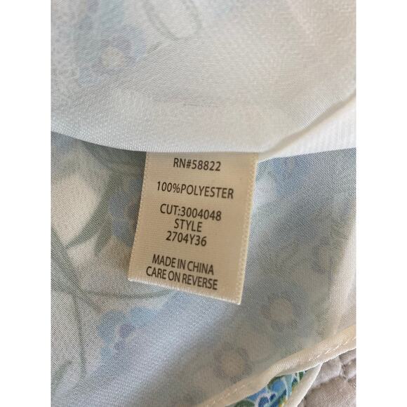 Max Studio Light Blue Sleeveless A-Line Top with Drawstring Neckline size L nwt - Picture 8 of 9